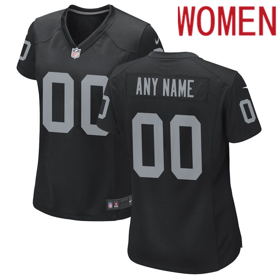 Cheap Women Oakland Raiders Nike Black Custom Game NFL Jersey